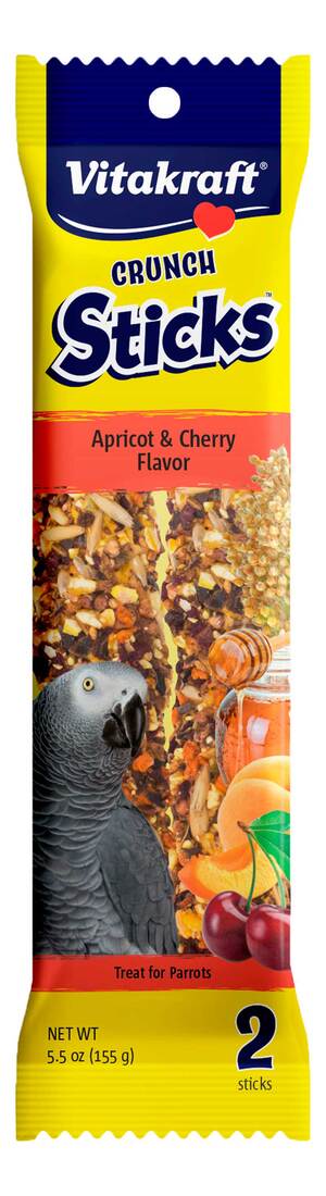 Vitakraft Sticks Parrot Apricot and Cherry, 5.5 Ounces, 2 Pack