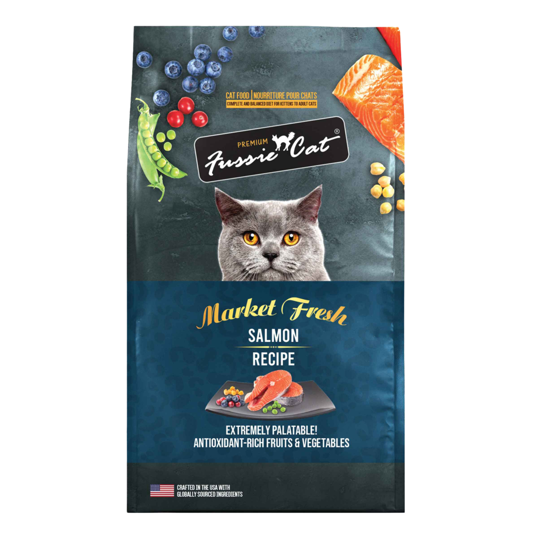 Fussie Cat Market Fresh Dry Cat Food, Salmon, 3.5 Pounds