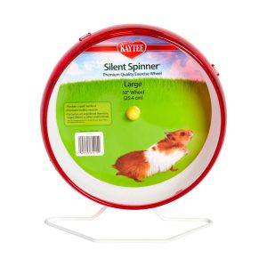 Kaytee Small Animal Silent Spinner Wheel, Large, 10 Inches (Assorted Colors)