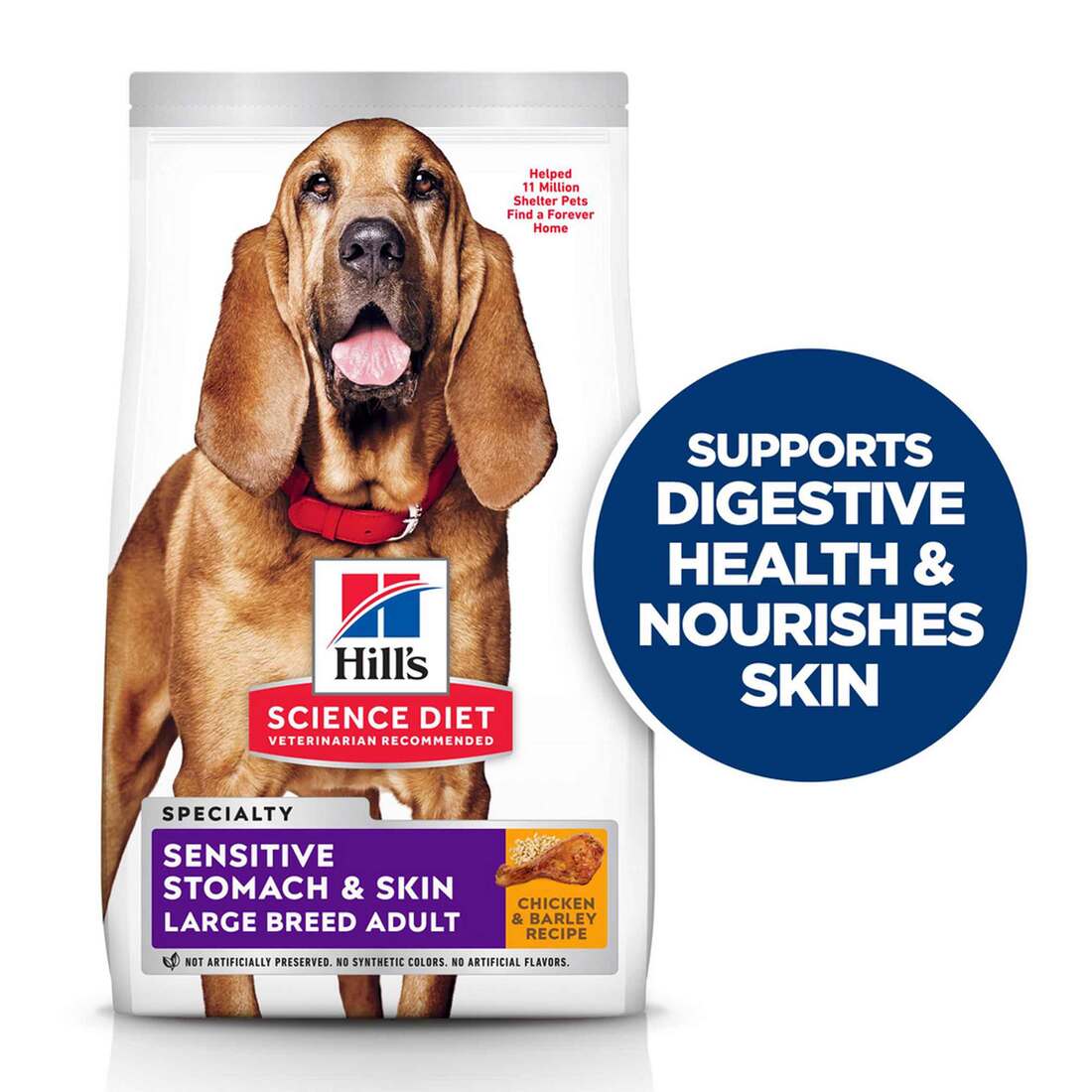Hill's Science Diet Adult Sensitive Stomach & Skin Large Breed Dry Dog Food, Chicken Recipe, 30 Poun