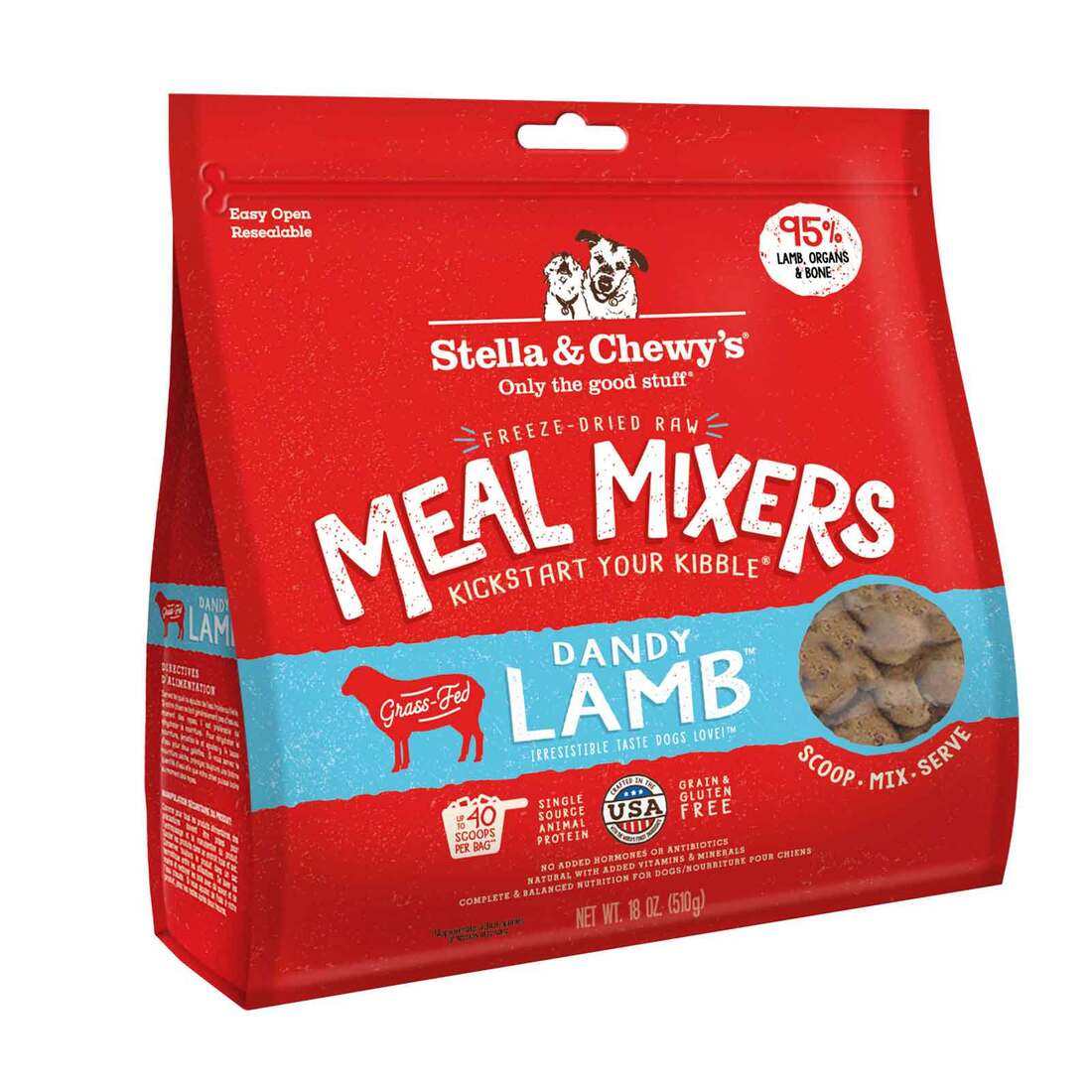 Stella & Chewy's Freeze Dried Raw Dandy Lamb Meal Mixers Dog Food