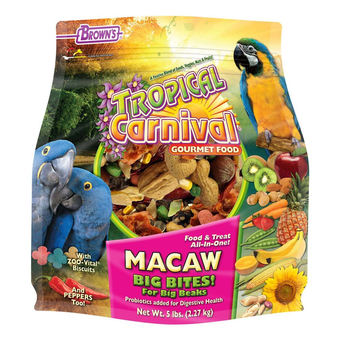 F.M. Brown's Tropical Carnival® Gourmet Macaw "Big Bites" Food - Image 2
