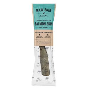 Vital Essentials Raw Bar Freeze Dried Raw Salmon Skin Dog Treat, 0.32 Ounces