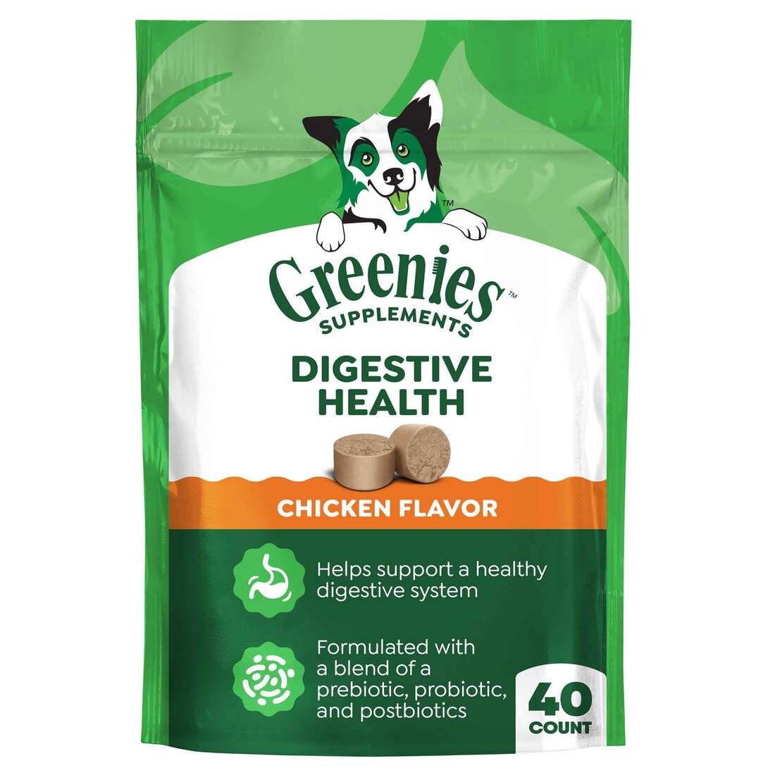 Greenies Digestive Health With Probiotics Chicken Flavor Dog Supplements - Image 2