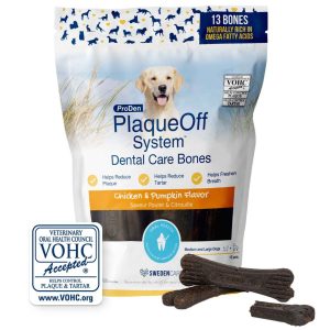 Proden PlaqueOff Dental Bone Dog Treat, Chicken & Pumpkin Flavor, 17 Ounces, 13 Count