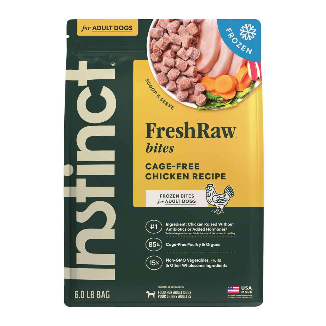 Instinct Frozen Raw Bites Grain-Free Cage-Free Chicken Recipe Dog Food - Not Available for Delivery