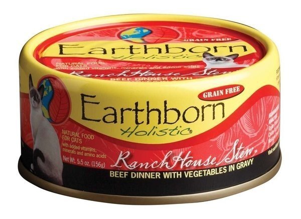 Earthborn Holistic? Natural Wet Cat Food, Grain Free RanchHouse Stew Beef Dinner with Vegetables in