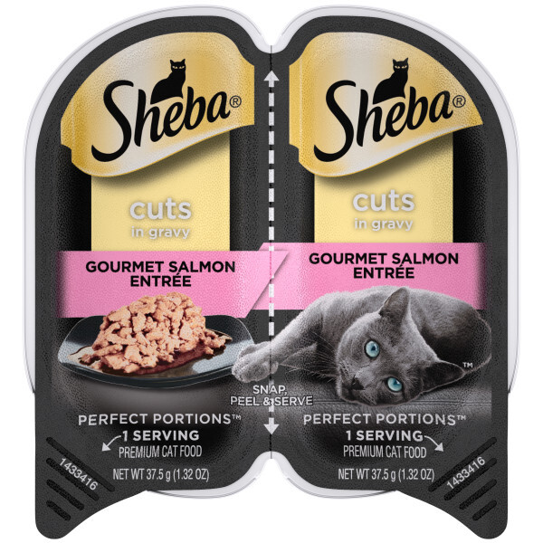 Sheba Perfect Portions? Wet Cat Food, Grain Free Salmon Cuts, 2.6 Ounces