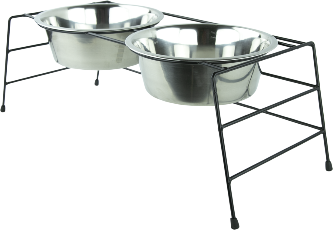 Play On Stainless Steel Double Diner Dog Bowl - Image 3