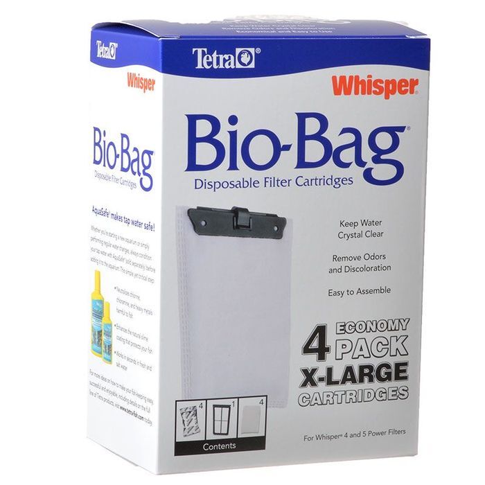 Tetra Whisper Bio-Bag Cartridge, Unassembled, XL 4 pack