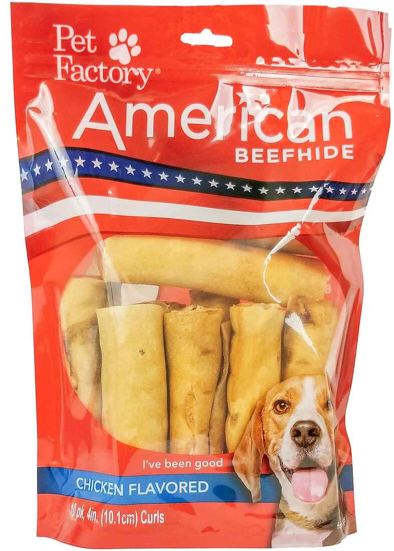 Pet Factory Chicken Flavor Curls, 4-5 Inches (10 Pack)
