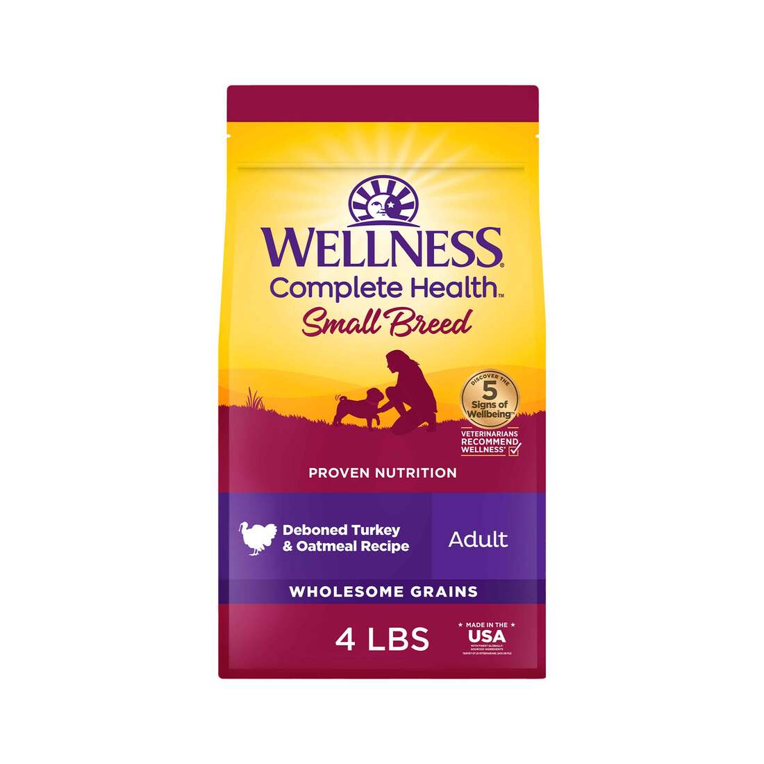 Wellness Complete Health Natural Dry Small Breed Dog Food, Turkey & Oatmeal - Image 2