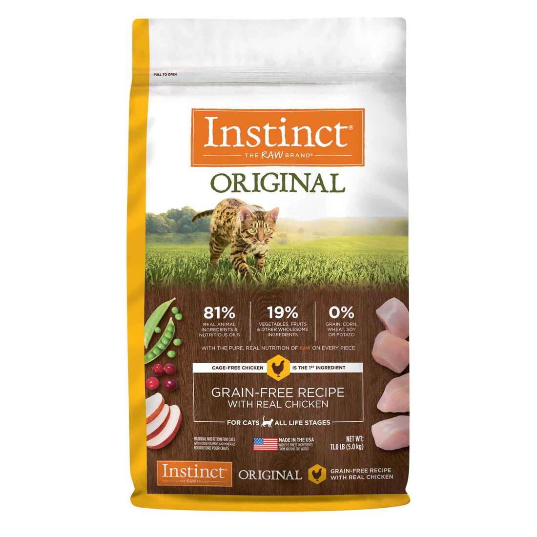 Instinct Original Grain-Free Recipe with Real Chicken Freeze-Dried Raw Coated Dry Cat Food