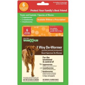 Sentry® Worm X Plus 7 Way De-Wormer Large Dog, 6 Count