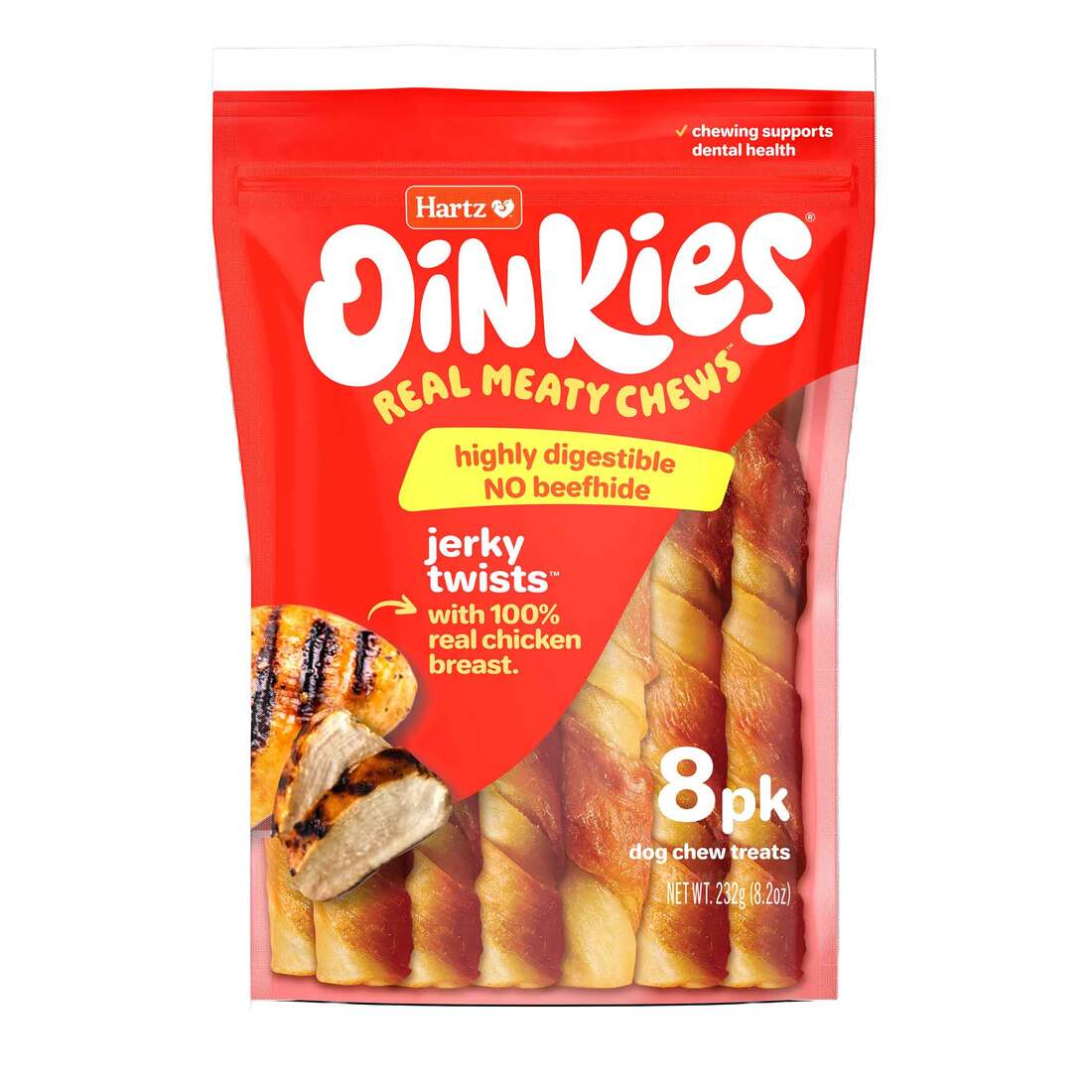 Hartz Oinkies Jerky Twists Dog Treats