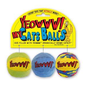 Yeowww! Catnip My Cats Balls Cat Toy, 3-pack