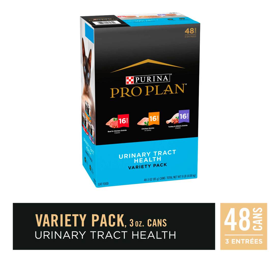 Purina Pro Plan Urinary Cat Food Wet Variety Pack Urinary Tract Health Chicken, Beef and Chicken, an