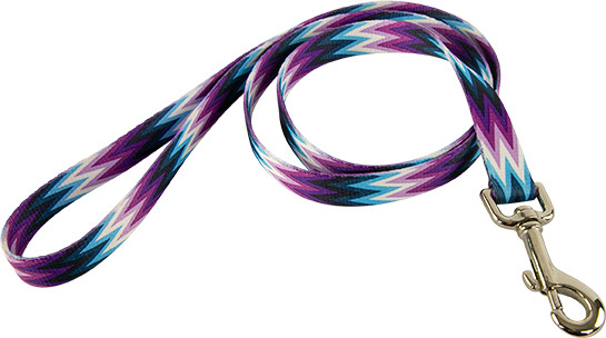 PS+ Dog Leash, Purple Zigzag