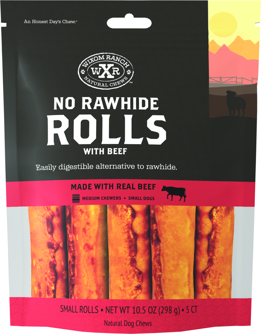Wixom Ranch Natural Chews No Rawhide Rolls With Beef, Small - Image 2