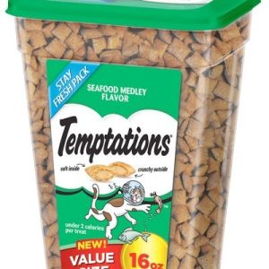 Temptations Classic Treats for Cats Seafood Medley Flavor, 16 Ounces