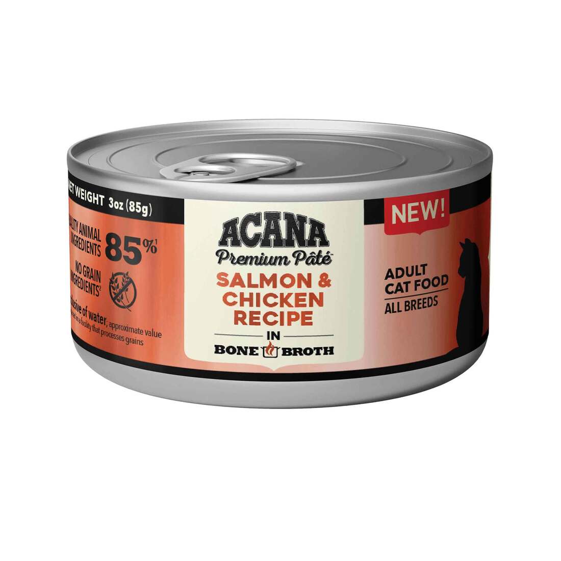 ACANA? Natural Wet Cat Food, Adult Salmon and Chicken Bone Broth, 3 Ounces