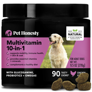 Pet Honesty 10-for-1 Multivitamin For Dogs, Chicken Flavor, 9.5 Ounces
