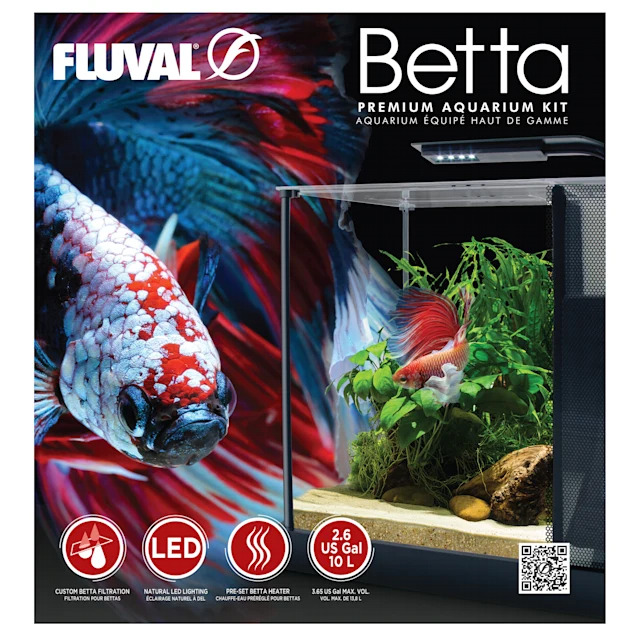 Fluval Betta Kit Aquarium, 2.6 Gallon
