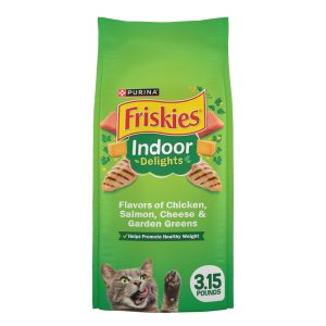 Purina Friskies Indoor Dry Cat Food, Indoor Delights - 3.15 Pound Bag