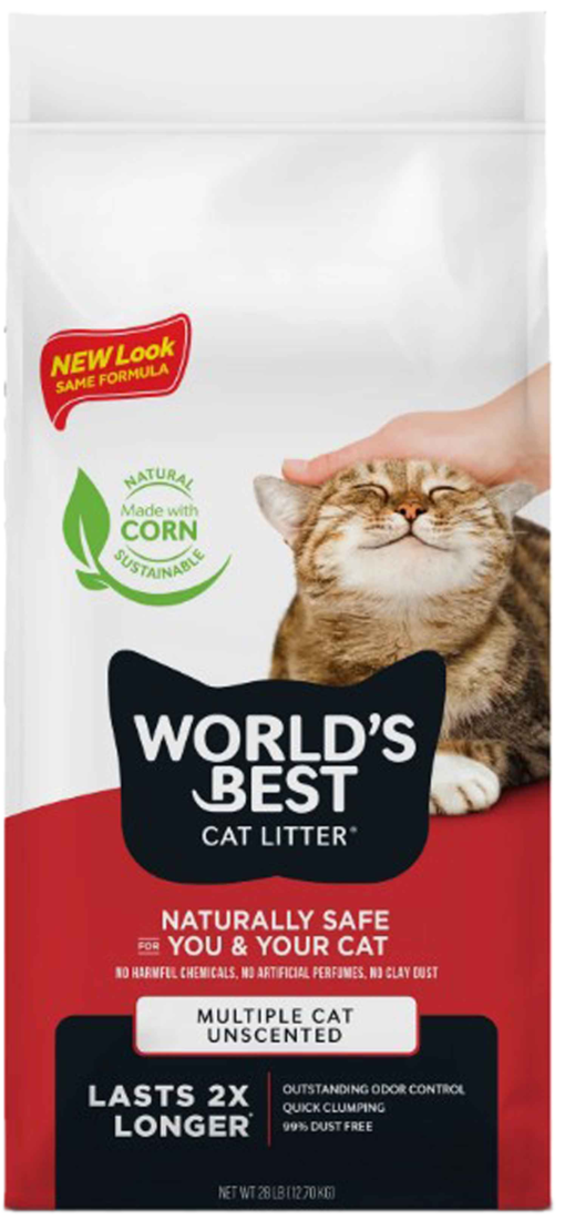 World's Best Multiple Cat Unscented Cat Litter