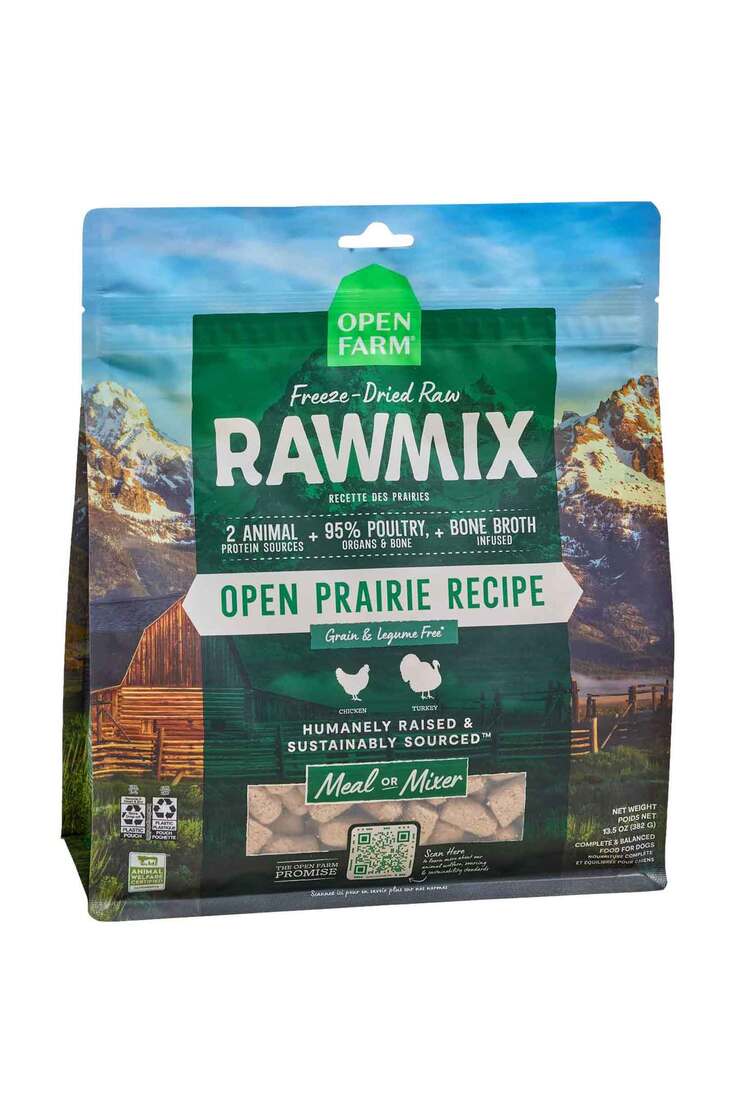 Open Farm Rawmix Grain Free Freeze Dried Dog Food, Open Prairie 13.5 Ounces