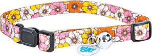 Play On Cat Red/Orange Floral Adjustable Collar