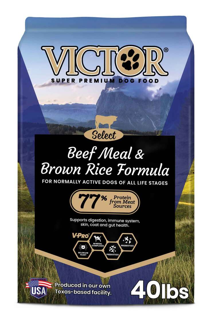VICTOR Select Beef Meal & Brown Rice Formula, Dry Dog Food, 40 Pounds