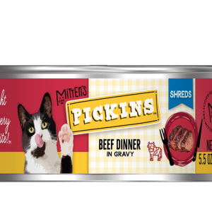 Mitten's Pickins Shreds In Gravy Wet Cat Food