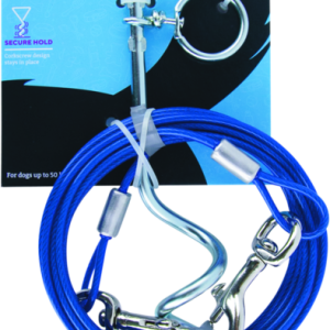 Play On Spiral Combo For Dogs, Cable: 15 Foot, Stake: 17 Inch, Medium, Up to 50 pounds