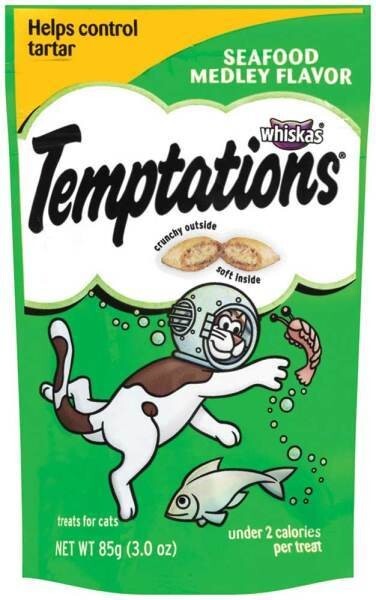 Whiskas Temptations Seafood Medley Cat Snacks & Treats - Image 2