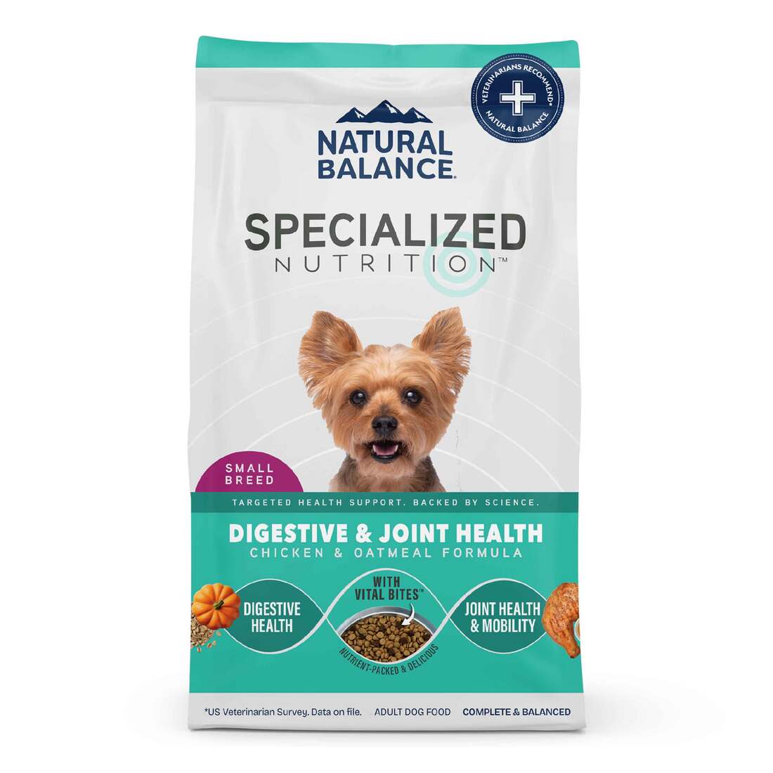 Natural Balance Specialized Nutrition Dry Dog Food, Small Breed Digestive & Joint Health, Chicken & - Image 2