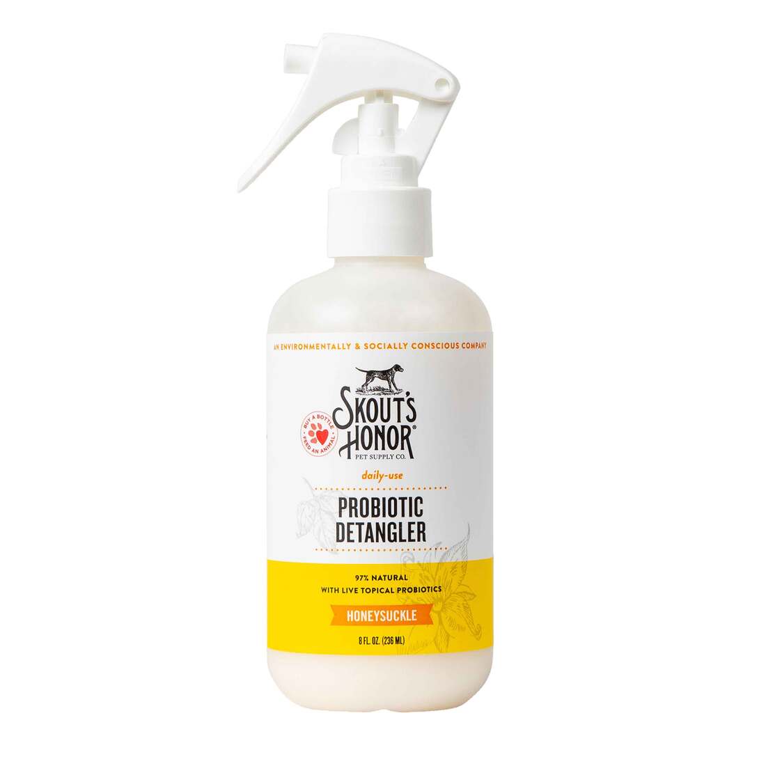 Skout's Honor Probiotic Daily Use Detangler, Honeysuckle, 8 Ounces