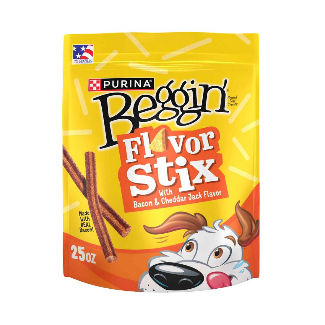 Purina Beggin' Flavor Stix Treats for Dogs With Bacon and Cheddar Jack Flavor - 25 Ounce Pouch