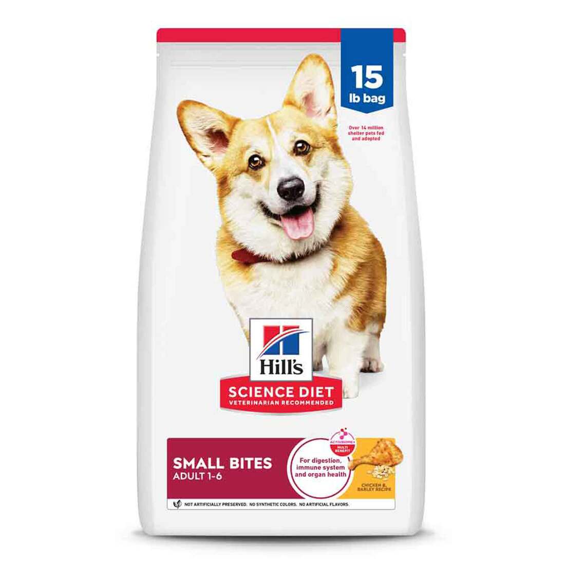 Hill's Science Diet Adult Small Bites Dry Dog Food, Chicken & Barley Recipe, 15 Pound Bag