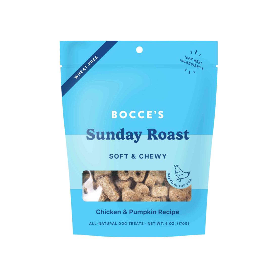 Bocces Bakery Sunday Roast Soft & Chewy Dog Treats, 6 Ounces