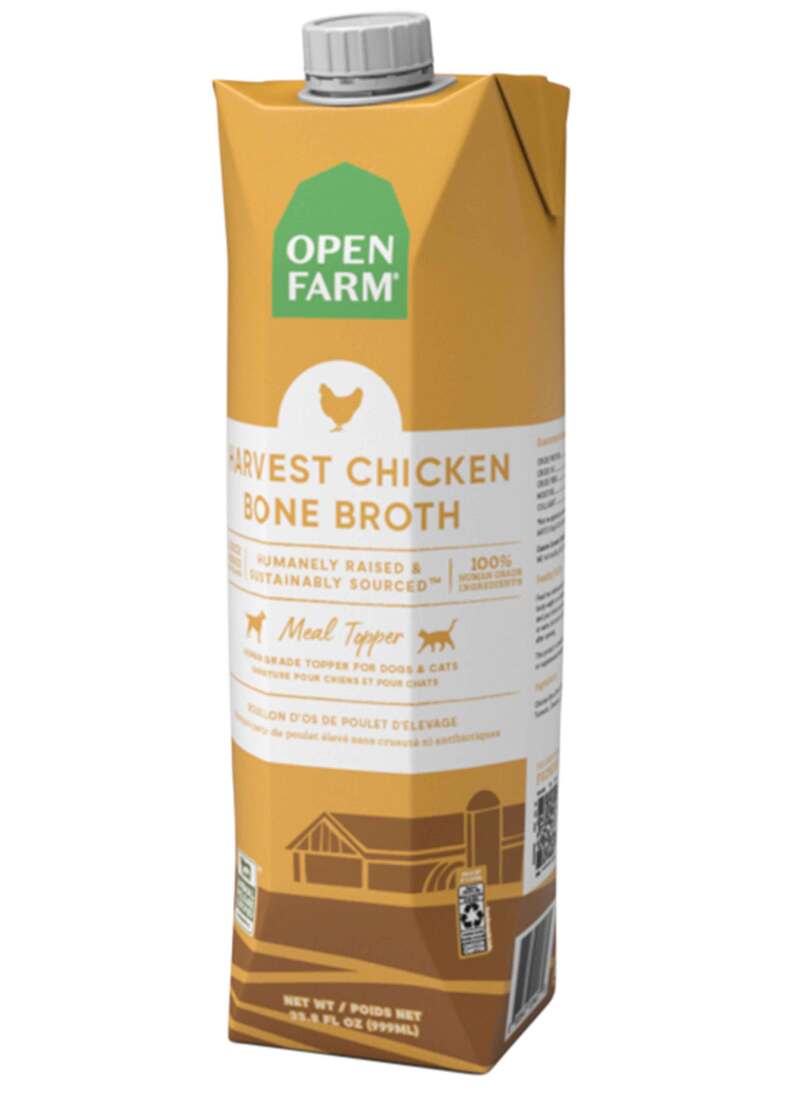 Open Farm Harvest Chicken Bone Broth for Dogs & Cats, 32 Ounces