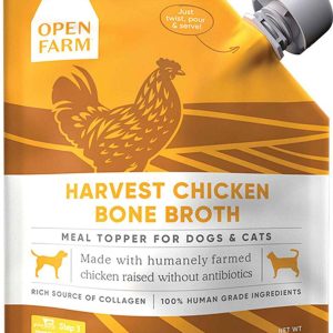 Open Farm Dog/Cat Topper Chicken Bone Broth, 12 Ounces