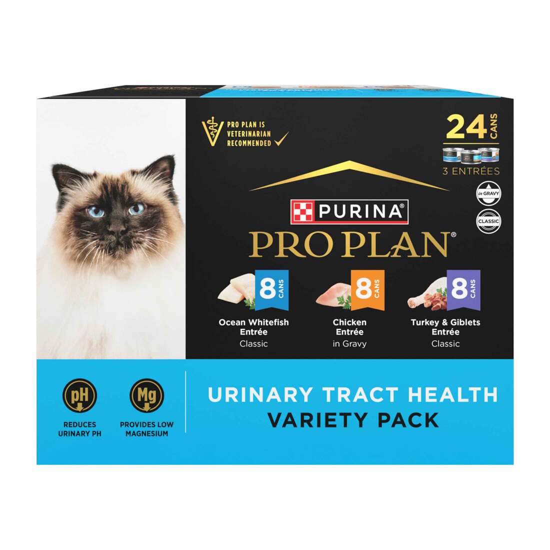 Purina Pro Plan Urinary Tract Health Variety Pack Wet Cat Food, Ocean Whitefish, Chicken, Turkey and