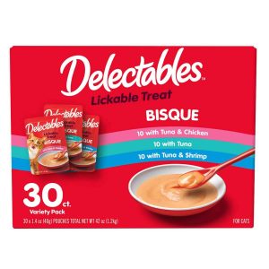 Hartz Delectables Wet Cat Treat Variety Pack, Bisque, 30 Count