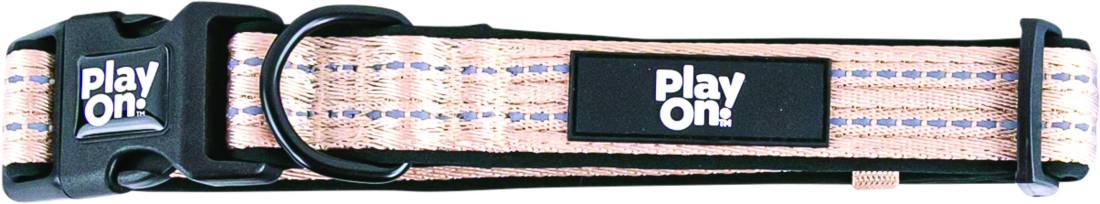 Play On Adventure Reflective Dog Collar, Taupe - Image 5