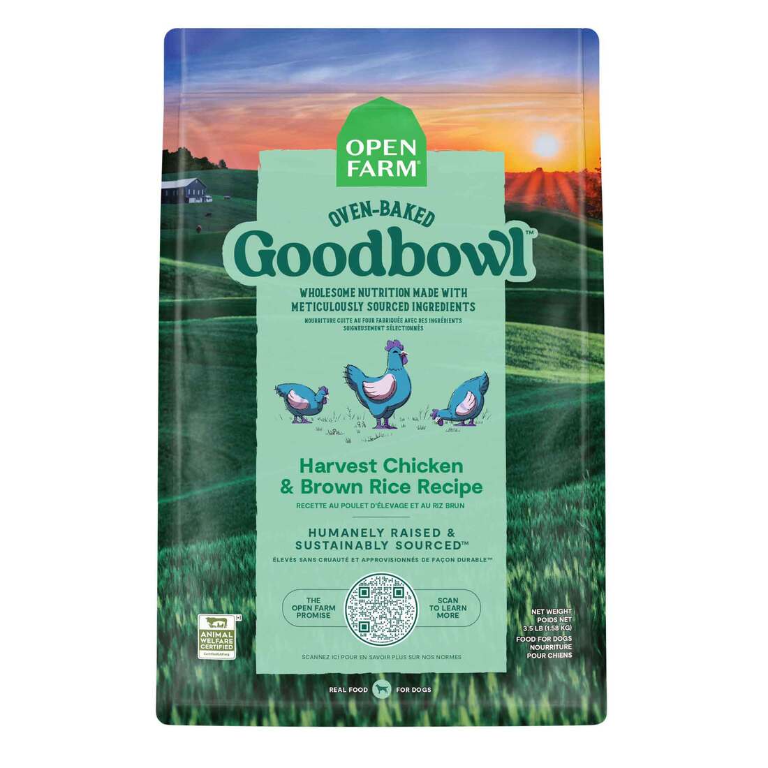 Open Farm Goodbowl Dry Dog Food, Chicken and Brown Rice, 22 Pounds