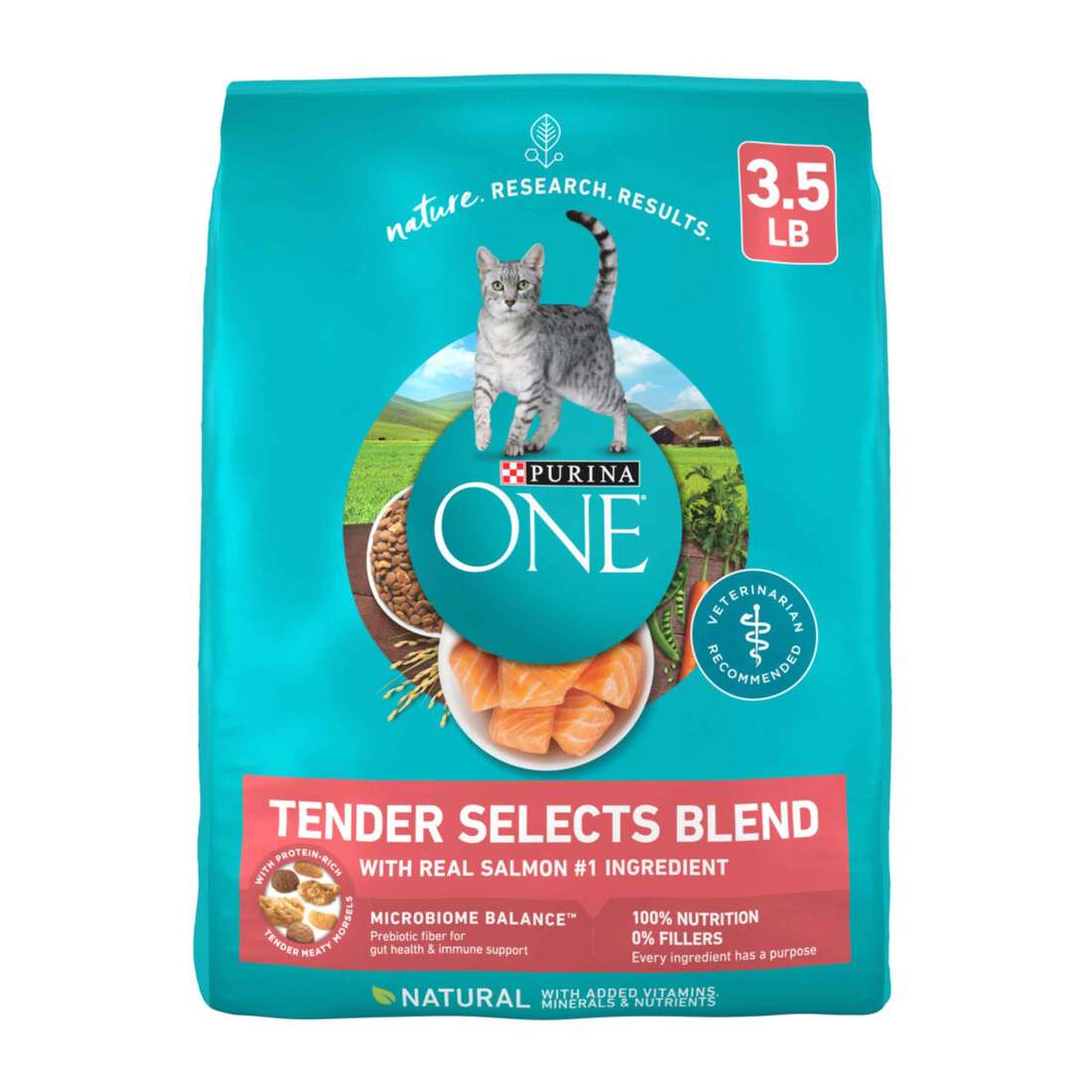 Purina ONE Natural Dry Cat Food, Tender Selects Blend With Real Salmon - Image 2