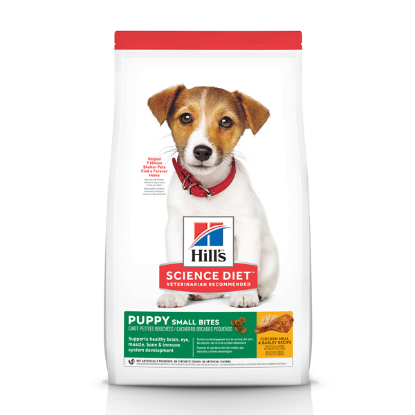 Hill's Science Diet Puppy Small Bites Dry Dog Food, Chicken & Brown Rice Recipe, 4.5 Pound Bag