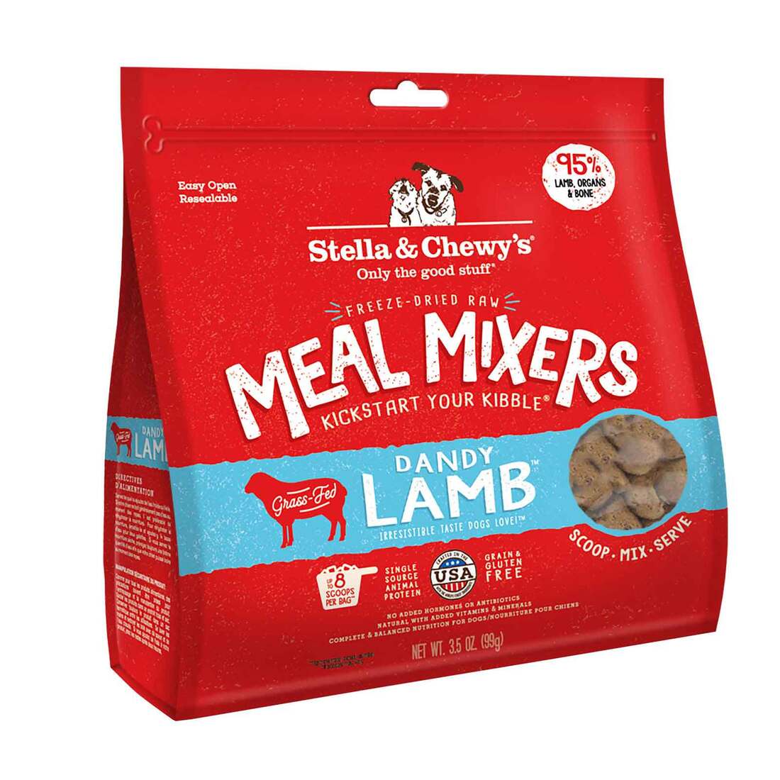 Stella & Chewy's Freeze Dried Raw Dandy Lamb Meal Mixers Dog Food - Image 2