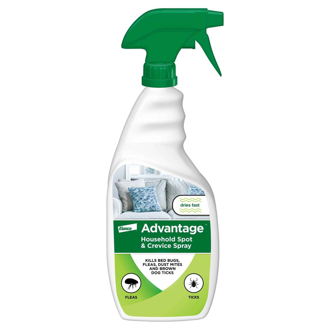 Advantage Household Spot & Crevice Spray | Kills Fleas & Ticks & Bedbugs | 24 Ounces
